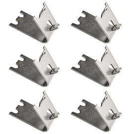 WHPromLang 6 Pcs Freezer Shelf Clip Freezer Shelf Brackets Stainless Steel Durable Fridge Shelves Refrigerator Accessories Suitable for Refrigerator Freezer, Silver