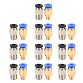 (20 piezas) Racor de tubo neumático recto Push to Connect para impresoras Bowden Ex 3D PC4-M10 / PC4-M6 Conectores De Conexión Rápida Para Conectar El Tubo