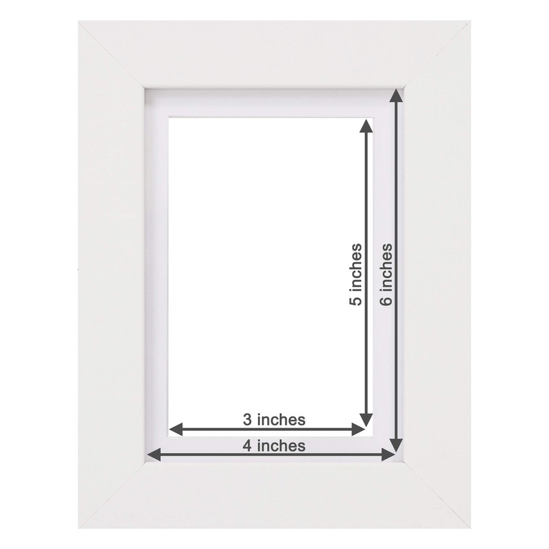 Fabian Clarke London® 6x4 Modern White Wooden Picture Photo Frame
