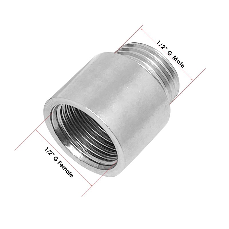 2pcs 1/2" G Male to 1/2" G Female Thread Shower