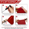 KINGTOP Golf Flag 20x14 Inch - Plain Red, 420D Nylon,