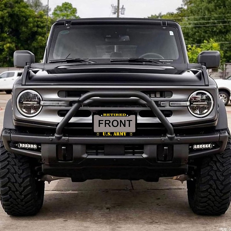 2 PCS for U.S. Navy Retired License Plate Frames,Matte Black