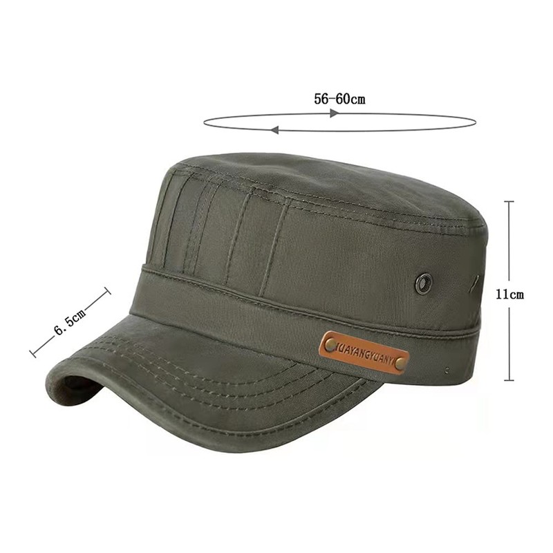 HUA YANG Army Cap Men's Cotton Military Hat Adjustable Baseball