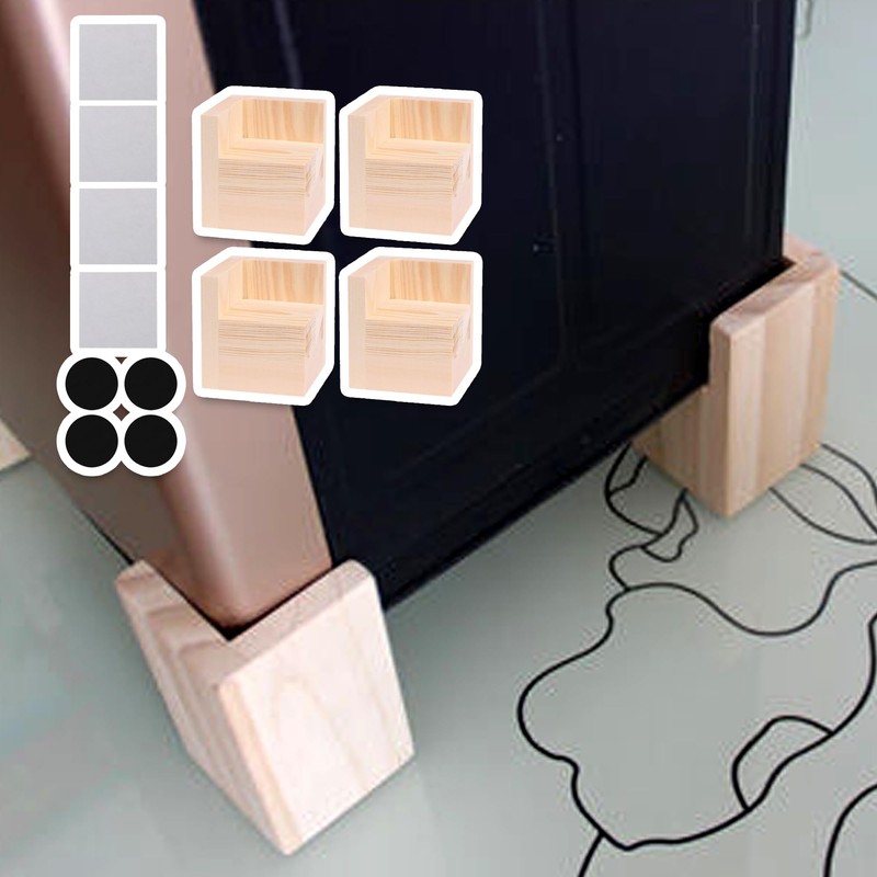 RDEXP 7.5x7.5x7.3cm Desk Extender Wood Bed Desk Riser Lifter Table