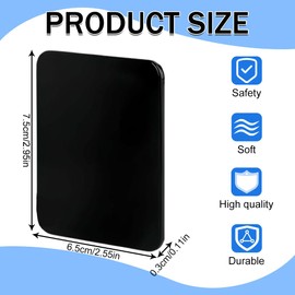 YAYNO 6 Stück Antirutsch Pads Nano Gel Pad Waschbare Auto Anti Rutsch Pads Doppelseitig Klebende Antirutschmatte Auto Armaturenbrett Wiederverwendbar(Schwarz)