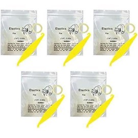 3/16 Inch Orthodontic Elastic Rubber Bands, 500 Pack Medium 3.5 Ounce Rubberbands Dreadlocks Hair Braids Fix Tooth Gap, 5 Pack Free Elastic Placer for Braces - Color: 1/4 Inch