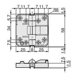Atom Hinge for Bifold Doors HD-37-GB GB Color