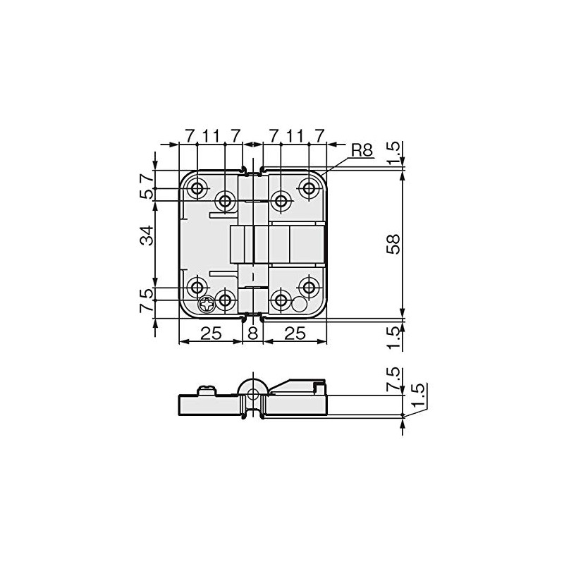 Atom Hinge for Bifold Doors HD-37-GB GB Color