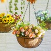 EIMQUVW 4 Pack Hanging Planter Basket Outdoor Large Hanging Flower