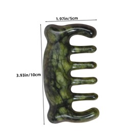 minkissy Jade Scalp Massager Comb Bear Shape Scalp Hair Massager with Gentle Jade Teeth for Relaxation and Hair Strengthening and Stimulating Roots