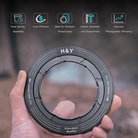 H&Y Step Up Rings for Filters Adapter Variable Step Up Ring Lens Filter Adapter Rings Stepping Up Ring 67-82mm to 82mm Dark Grey