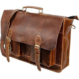 Vintage Classic Handmade Leather Messenger Bag Laptop Briefcase Computer Satchel bag For Men (16" Inches)