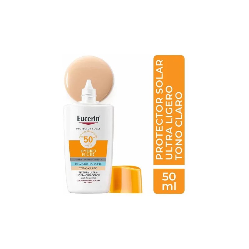 Eucerin Sun Face Hydro Fluid Fps Tono Claro 50ml Bloqueador