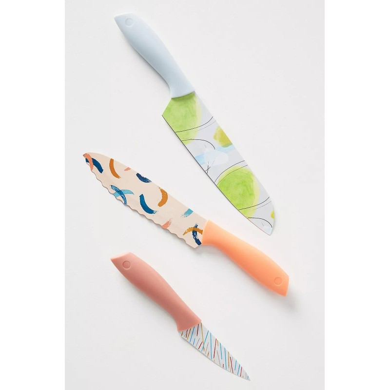 Anthropologie Bodega Kitchen Knives Set of 3 SO PRETTY! Great