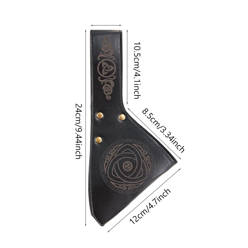 Universal Sword Belt Leather Frog - Holster fits Medieval Swords