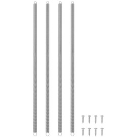 TonGass (4-Pack 1 ft RV Screen Door Spring Closure Kit- Stainless Steel- Universal Fit for Square and Radius Screen Corners- Double Action Spring Returns Door to Close Position- 4 Springs& 8 Screws