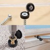 DCQQ 200 Pieces Plastic Fold Screw Snap Covers,Hinged Screw Cover
