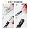 SILPECWEE 6 Boxes 3d Nail Rhinestones And Studs Gold Nail