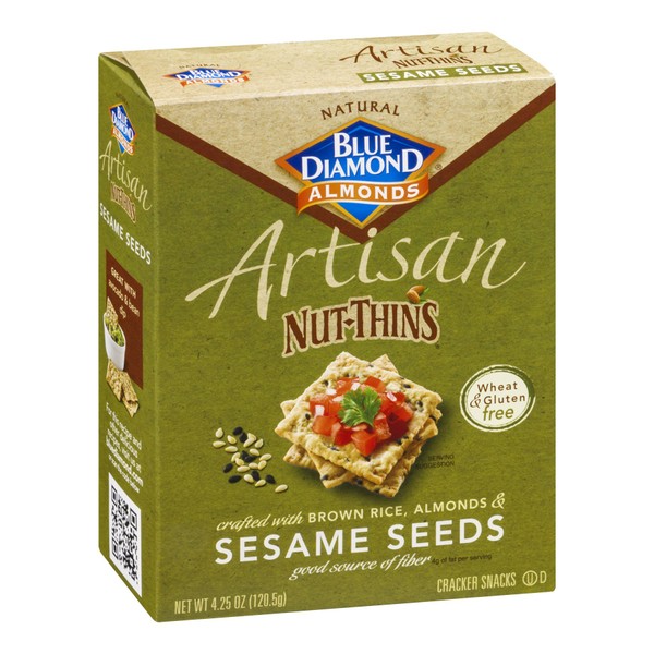 Artisan Nut Thins Sesame Seeds Cracker 4.25 Ounces (Case of 12)12