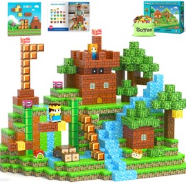 Magnetic Blocks 100PCS STEM Sensory Toy for Toddlers - Fidget Cubes Construction Set - Magnetic Toys for Boys & Girls Ages 3-8 - Birthday Gifts for Kids 3+ Years Old