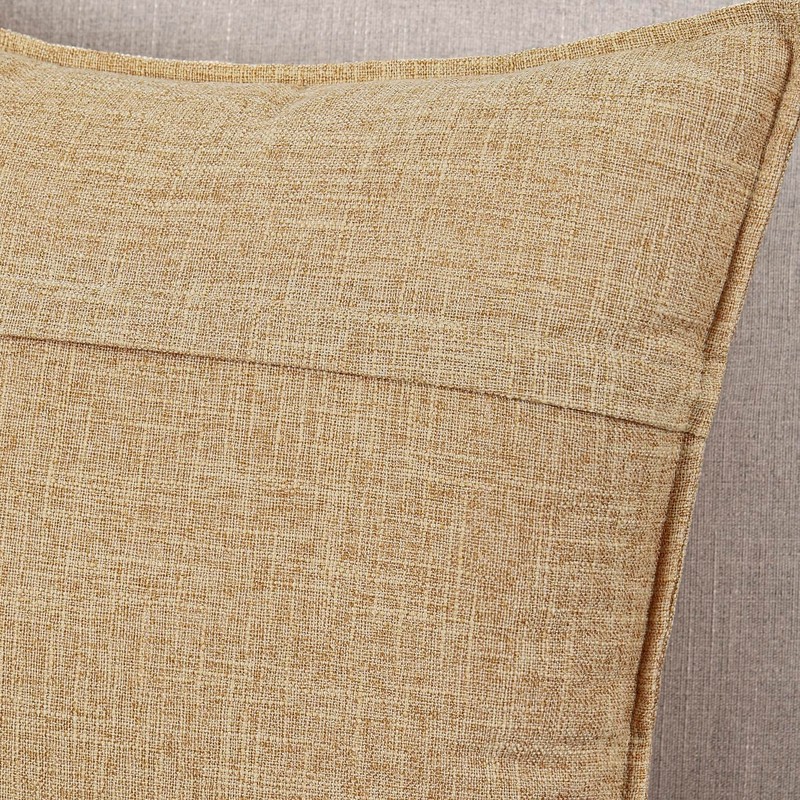 Madizz Set of 2 Polyester Linen Cushion Covers, Soft Decorative