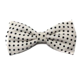 Mini White and Black Polka Dots Hair Bow- for newborn, baby, for girls, for teens, for women (Alligator Clip)