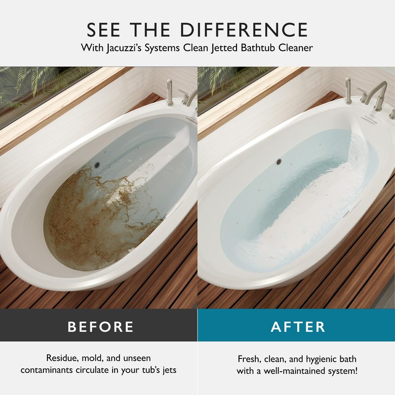 Jacuzzi Systems Cleaner – 2-Step Jetted Bathtub Cleaning Solution, 5-Pack