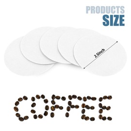 100 Pcs Diameter 2.5 Inches White Disposable Coffee Tea Filters Paper, Suitable for Coffee and Espresso Machines, Moka Pot Filters Paper (100, White)