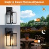 2 Pack Dusk to Dawn Exterior Lighting Fixtures Wall Mount,