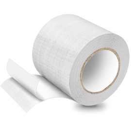 Polyethylene (PE) Tarpaulin Tape, Repair Tape for Fabric Tarpaulins, Tarpaulin Patches, 5 m x 8 cm, for Truck Tarpaulin, Awning, Tent, White