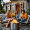 HGD 19.5" Smokeless Fire Pit Outdoor, Portable Stainless Steel Wood