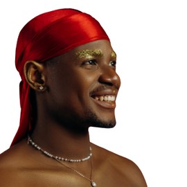 DuragPro Silk Durag for Men and Women, Silky Satin Do Rag (Red)