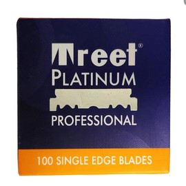 Single Edge Razor Blades Pack of 100 Premium Stainless Steel Derby Treet Shark Blades for Smooth Daily Grooming - Comfortable and Precision-Focused:_treet platinum 100