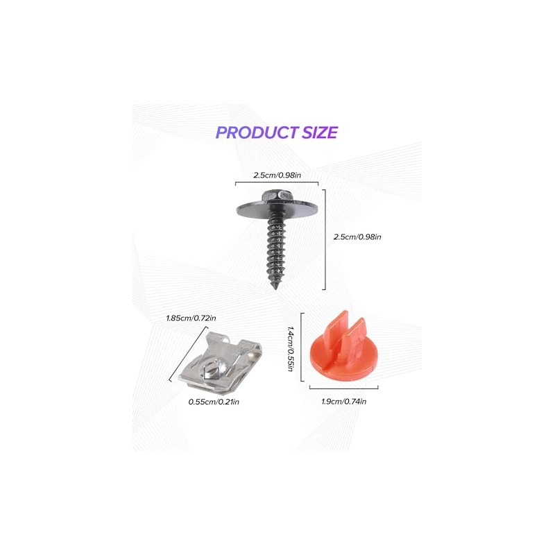 Juego de 30 clips para parachoques de coche, kit de
