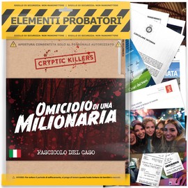 Cryptic Killers Detective Gioco Investigative - Caso da risolvere Italiano - Un Mistero di omicidio e un Caso da risolvere - Giochi da tavolo adulti 14+ - Omicidio di UNA milionaria