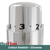 Hot Flow Chrome Cascade Corner Modern TRV Thermostatic Radiator Valve