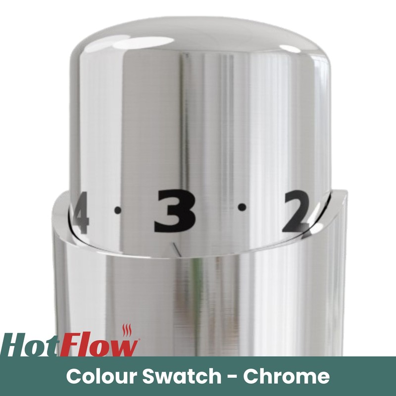 Hot Flow Chrome Cascade Corner Modern TRV Thermostatic Radiator Valve