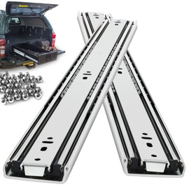 VAGUDE Heavy Duty Drawer Slides Full Extension Side Mount 14 16 18 20 22 24 26 28 30 32 34 36 40 Inch 100 Lbs Metal Dresser Cabine Rails Tracks Glides Runner 1 Pair (Without Lock, 28 Inch)