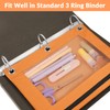 Sooez Pencil Pouch for 3 Ring Binder, 2 Pack Binder