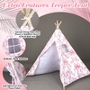Silipull Pink Bow Teepee Tent & Kids Princess Playhouse Foldable