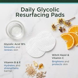 18% Glycolic Acid Exfoliating Pads for Brightening Skin