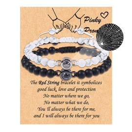 I Love You 100 Languages Bracelets Matching Bracelets for Couples Matching Couple Bracelets Pinky Promise Bracelets Couples Gifts Valentines Day Gifts for Couples