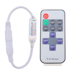 OTOTEC Wireless RF Remote Control for Single Color Strip Light LED DC 12V 12A Mini Inline Dimmer Switch