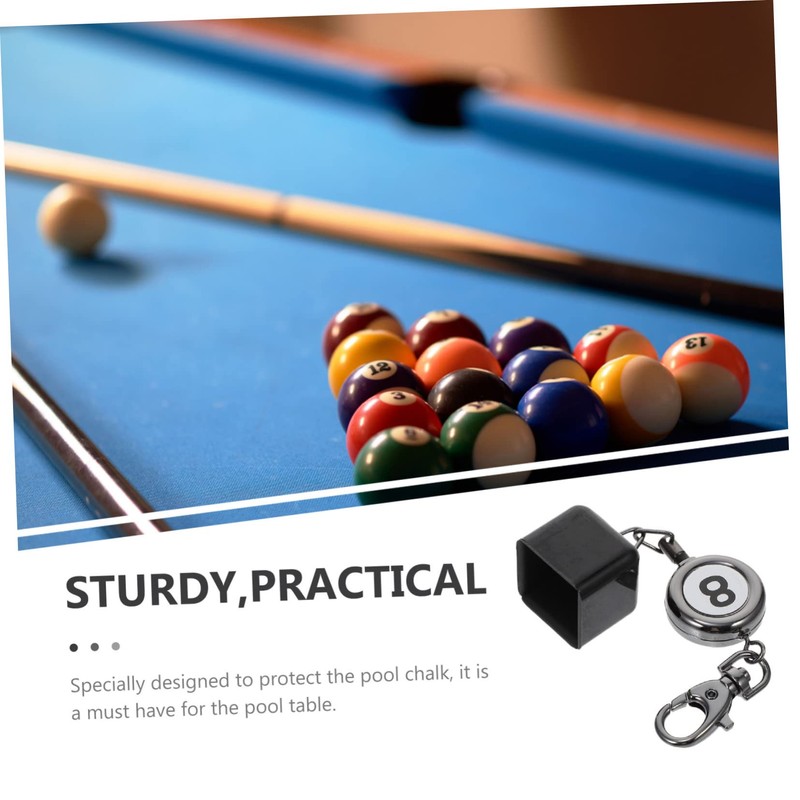 Kisangel Snooker Billiard Chalk Holder Keyring Pool Chalk Tip Protective
