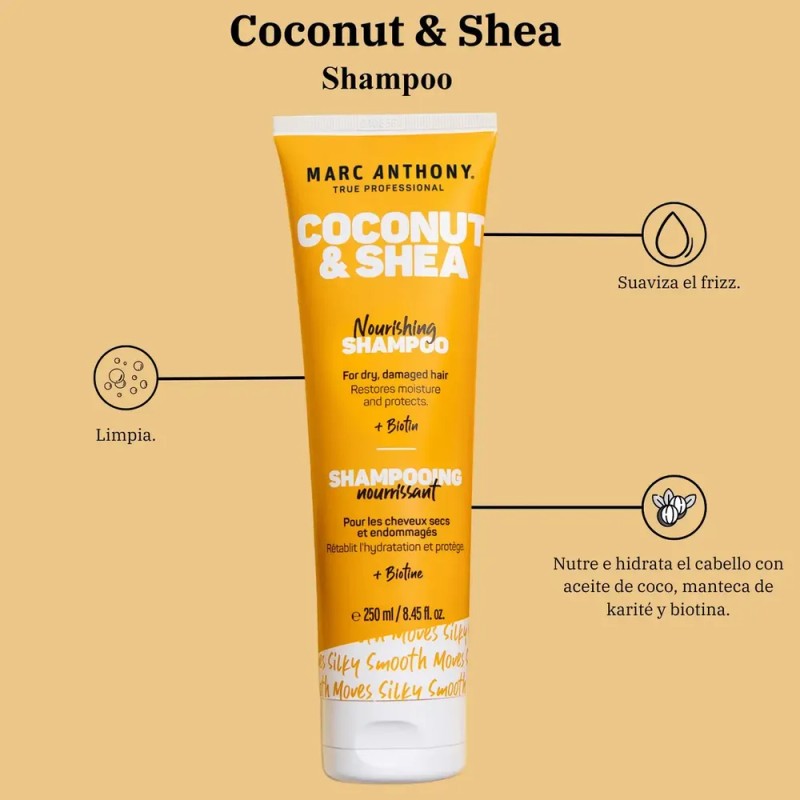 Hydrating Coconut Oil & Shea Butter Shampoo 250ml 2pack Por