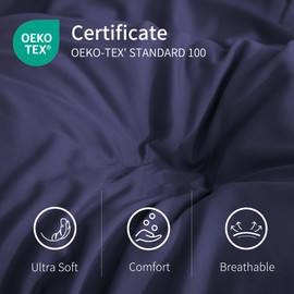 Bulk Twin Flat Sheets Only, 6 Pack Quick Sort Top Bed Sheet, Color-Coded Label Threads, Wrinkle-Free Shrinkage Durable Microfiber Hotel Motel Airb&bs Essentials for Hosts (66"x96",Navy Blue)