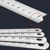12 Pcs Stainless Steel Double Sided Ruler 10cm 15cm 20cm