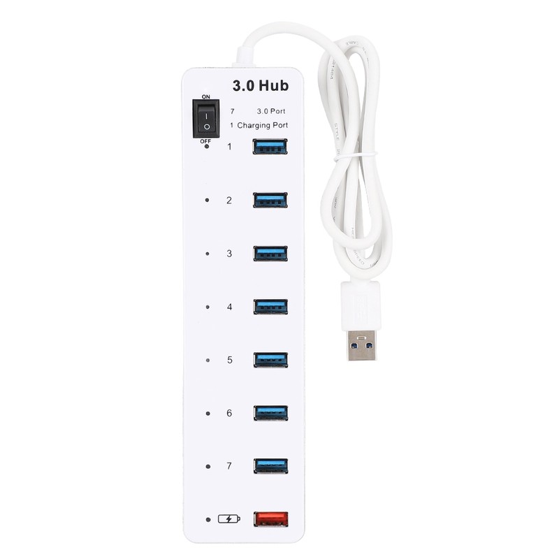 USB3.0 7 High Speed Hub USB Fast Charging Interface ABS