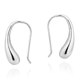 Unique Water Dew Drop .925 Sterling Silver Hook Earrings | Earrings for Women | Sterling Silver Earrings | Dangle Earrings For Women