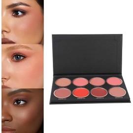 Cosmetics Powder Blush Palette de 8 Colores, Rubor en Polvo Facial Mate para Mujeres,Paleta de Rubor de Contorno y Realce, Belleza Facial Profesional Long-Lasting Pigment Maquillaje Cosmético, Rubor